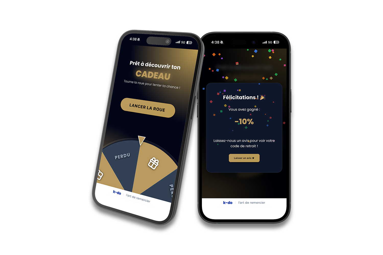 Roue de l'avis sur iPhone